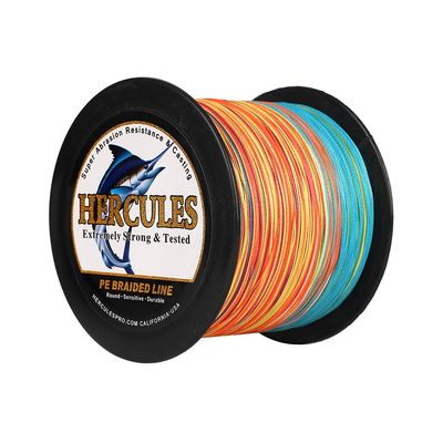 HERCULES Super Cast 1000M 1094 Yards Braided Fishing Line 120 LB Test for Saltwater Freshwater PE Braid Fish Lines Superline 8 Strands - Multicolor, 120LB (54.5KG), 0.58MM