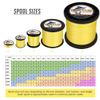 HERCULES Super Cast 1000M 1094 Yards Braided Fishing Line 80 LB Test for Saltwater Freshwater PE Braid Fish Lines Superline 8 Strands - Yellow, 80LB (36.3KG), 0.48MM view 2