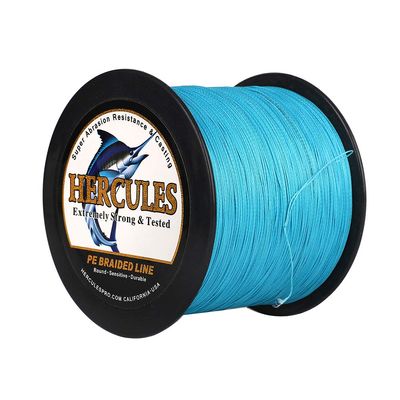 HERCULES Super Cast 500M 547 Yards Braided Fishing Line 200 LB Test for Saltwater Freshwater PE Braid Fish Lines Superline 8 Strands - Blue, 200LB (90.7KG), 0.75MM