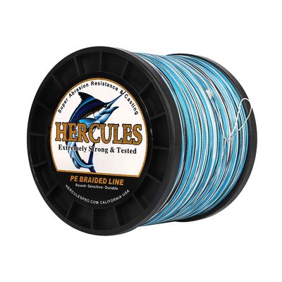 HERCULES Braided Fishing Line 2000m 2187yds 10lbs-200lbs Pe Superline 8 Strands (Blue Camo 90lb/40.8kg 0.50mm)