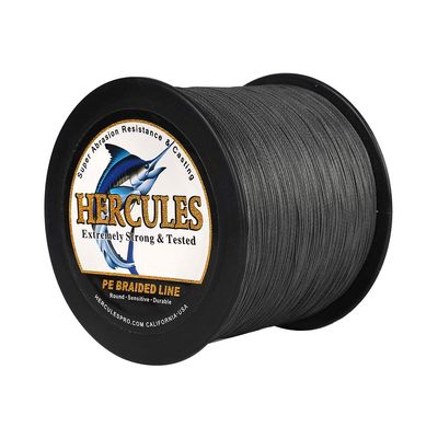 HERCULES Super Cast 500M 547 Yards Braided Fishing Line 200 LB Test for Saltwater Freshwater PE Braid Fish Lines Superline 8 Strands - Grey, 200LB (90.7KG), 0.75MM