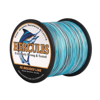HERCULES Super Cast 1000M 1094 Yards Braided Fishing Line 20 LB Test for Saltwater Freshwater PE Braid Fish Lines Superline 8 Strands - Blue Camo, 20LB (9.1KG), 0.20MM