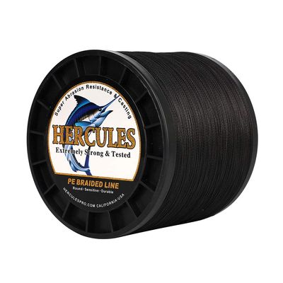 HERCULES Braided Fishing Line 2000m 2187yds 10lbs-200lbs Pe Superline 8 Strands (Black 150lb/68kg 0.62mm)