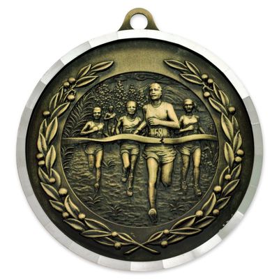 PinMart Cross Country Award Sports Bulk Medal - Gold - 5 Pack