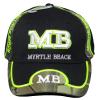 AES Myrtle Beach MB Script South Carolina SC Black Embroidered Cap Hat 722L view 2