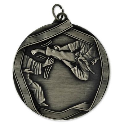PinMart Karate Award Sports Bulk Medal - Silver