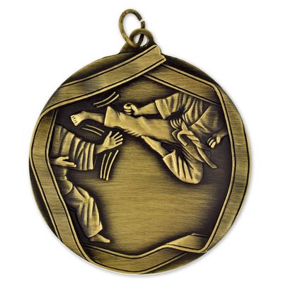 PinMart Karate Award Sports Bulk Medal - Gold - 5 Pack