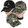 AES Bite Me Fishing Lure Fish Bass Black Embroidered Cap Hat 925A view 1