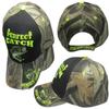 AES Perfect Catch Bass Fishing Camouflage Camo Black Front Embroidered Cap Hat 923A view 1