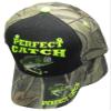 AES Perfect Catch Bass Fishing Camouflage Camo Black Front Embroidered Cap Hat 923A view 2