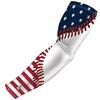 B-Driven Premium Pro-Fit Sports Compression Arm Sleeve (Single) Patriotic Designs Baseball Arm Sleeves - Men Women Youth view 1