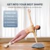 ZELUS Balance Ball Trainer Half Yoga Exercise Ball with Resistance Bands and Foot Pump for Yoga Fitness Home Gym Workout (Gray) view 2