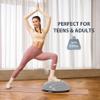 ZELUS Balance Ball Trainer Half Yoga Exercise Ball with Resistance Bands and Foot Pump for Yoga Fitness Home Gym Workout (Gray) view 4