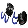 Best Weight Lifting Rod Hooks Heavy Duty Wrist Wraps Power Weight Lifting Training Gym Grips Straps Set of 2 (Blue, Women-Wrist Size Small/Medium) view 3