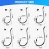Octopus Baitholder Fishing Hooks Sharp Barbed Beak Fish Hooks Circle Hook High Carbon Steel Extra Sharp Closed Eye J Hook Size: 8# - 6/0# view 4