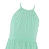 iiniim Big Girls Halter-Neck Chiffon Bridesmaid Dress Wedding Prom Long Maxi Gowns Mint view 4