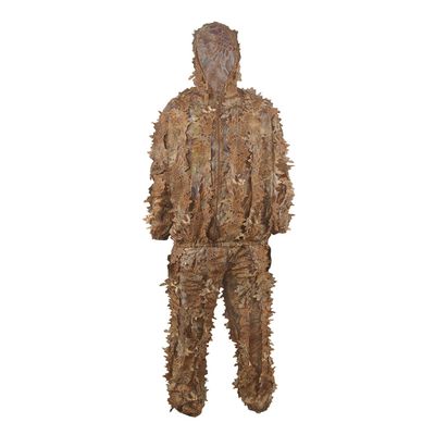 Ghillie Suit Adult 3D Leaves Bionic Sniper Camo Suits Army Military Clothes and Pants for Jungle Hunting Wargame Shooting Airsoft Wildlife Photography Halloween with Carry Bag
