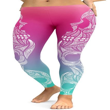 Sister Amy Women's Digital Skull Printted Ankle Elastic Tights Shiny Legging I-Multicolored US XL
