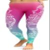 Sister Amy Women's Digital Skull Printted Ankle Elastic Tights Shiny Legging I-Multicolored US XL view 1