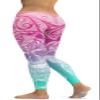 Sister Amy Women's Digital Skull Printted Ankle Elastic Tights Shiny Legging I-Multicolored US XL view 3