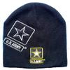 8" U.S. Army Star Shadow Military Black Embroidered Beanie Skull Cap Hat 601T view 1