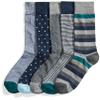 Amazon Essentials Men's Comfortable Patterned Dress Crew Socks, 5 Pairs, Green, 8-12 view 1
