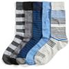 Amazon Essentials Mens Comfortable Patterned Dress Socks, 5 Pairs, Cobalt Blue, 8-12 view 1