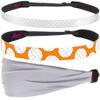 Hipsy Adjustable No Slip Xflex & Orange Volleyball Headbands for Women Gift Packs view 2
