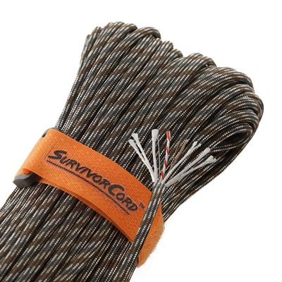 TITAN Survival Patented Paracord 550 - 25ft, 100ft, 500ft & Color Options - 620LB Strength Survival Paracord Military Spec with 3 Strands - Heavy Duty Hank Cord for Camping & Outdoors with Firestarter