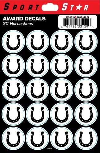 SportStar Football Helmet Award Decals - Horseshoe (20 Stickers)