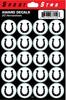 SportStar Football Helmet Award Decals - Horseshoe (20 Stickers) view 1