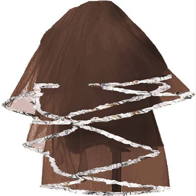 DINGZAN Snowfall Camo and Tulle Wedding Veils Bridal Accessories Veil (Chocolate)