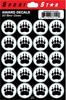 SportStar Football Helmet Award Decals - Bear Claw (20 Stickers) view 1