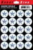 SportStar Football Helmet Award Decals - 3D Star Blue (20 Stickers) view 1