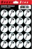 SportStar Football Helmet Award Decals - Tomahawk (20 Stickers) view 1