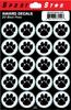SportStar Football Helmet Award Decals - Black Paw (20 Stickers) view 1