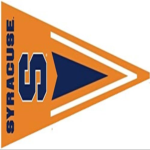 9 Inch Syracuse Orange Pennant Flag University SU Removable Wall Decal Sticker Art NCAA Home Room Decor 9 by 4 Inches