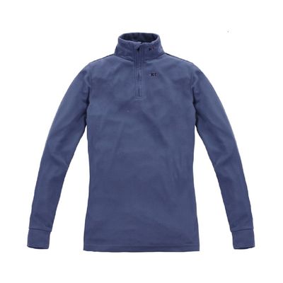 KINGSLAND EQUESTRIAN MILLY LADIES FLEECE 3/4 ZIP NECK SHIRT IN SOFT BLUE SMALL