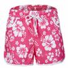 EASYHON Women's Floral Boardshort Elastic Waistband Beach Shorts with Drawstring (Pink,Medium) view 1