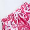 EASYHON Women's Floral Boardshort Elastic Waistband Beach Shorts with Drawstring (Pink,Medium) view 4