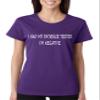ALLNTRENDS Women's T Shirt Had My Patience Tested I'm Negative Cool Funny Tee (M, Purple) view 1