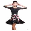 Latin Dance and Ballroom Dance Skirt Professional Classic Flower Fishbone Skirt (Medium) view 4
