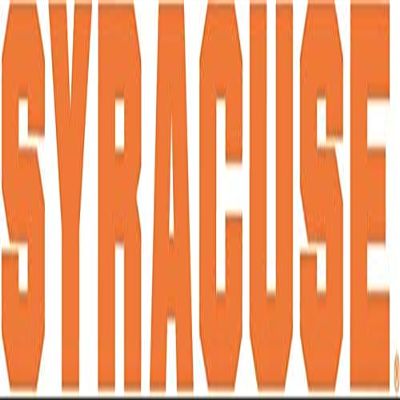 9 Inch Syracuse Text Letters University Orange SU Logo Removable Wall Decal Sticker Art NCAA Home Room Decor 9 by 2 Inches