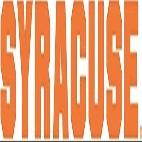 9 Inch Syracuse Text Letters University Orange SU Logo Removable Wall Decal Sticker Art NCAA Home Room Decor 9 by 2 Inches