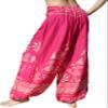RaanPahMuang Viscose Rayon Taj Mahal Casual Pants with Hanging Pocket, X-Large, Pink view 2