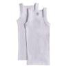 2(X)IST Men's Essential Cotton Square Cut Tank 2-Pack Pure White view 1