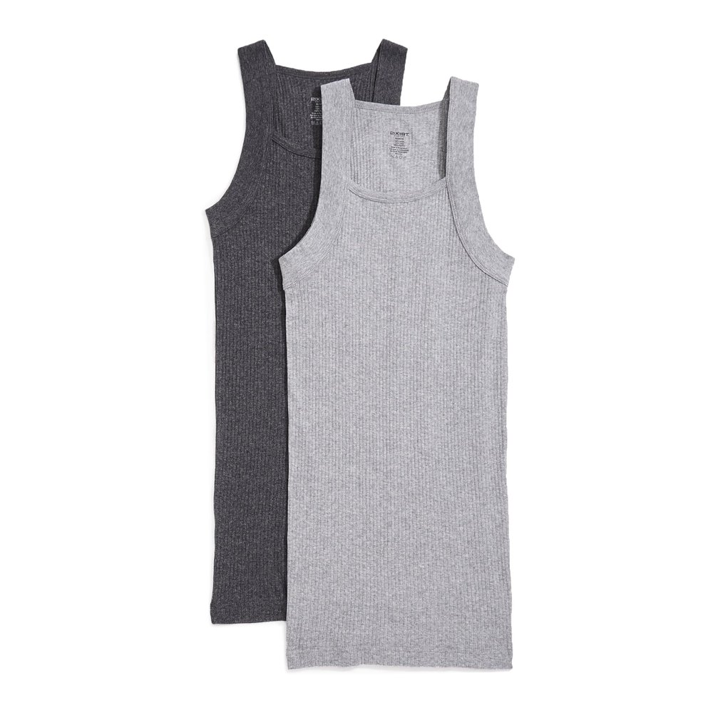 2(X)IST Men's Essential Cotton Square Cut Tank 2-Pack