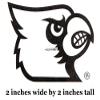 2 Inch Cardinal Bird University Louisville Cardinals Logo UL UofL Removable Wall Decal Sticker Art NCAA Home Room Decor 2 by 2 Inches view 2