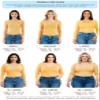 Emmalise Women's Junior and Plus Size Basic Scoop Neck Tshirt Long Sleeve Tee, Medium, Light Yellow view 3