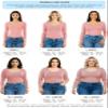 Emmalise Women's Junior and Plus Size Basic Scoop Neck Tshirt Long Sleeve Tee, Medium, Light Pink view 2